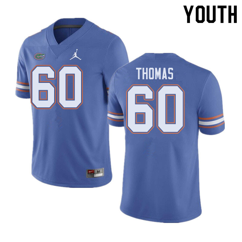 Jordan Brand Youth #60 Da'Quan Thomas Florida Gators College Football Jerseys Sale-Blue